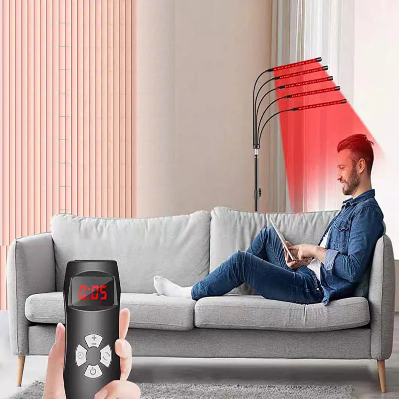 Red Light Therapy Floor Lamp With Timer And Dimming Function