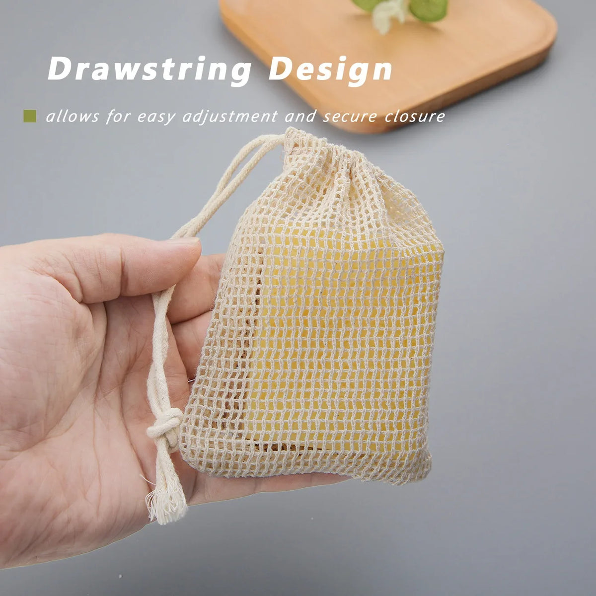 Premium Cotton Soap Saver Pouches Featuring Durable Exfoliating Mesh