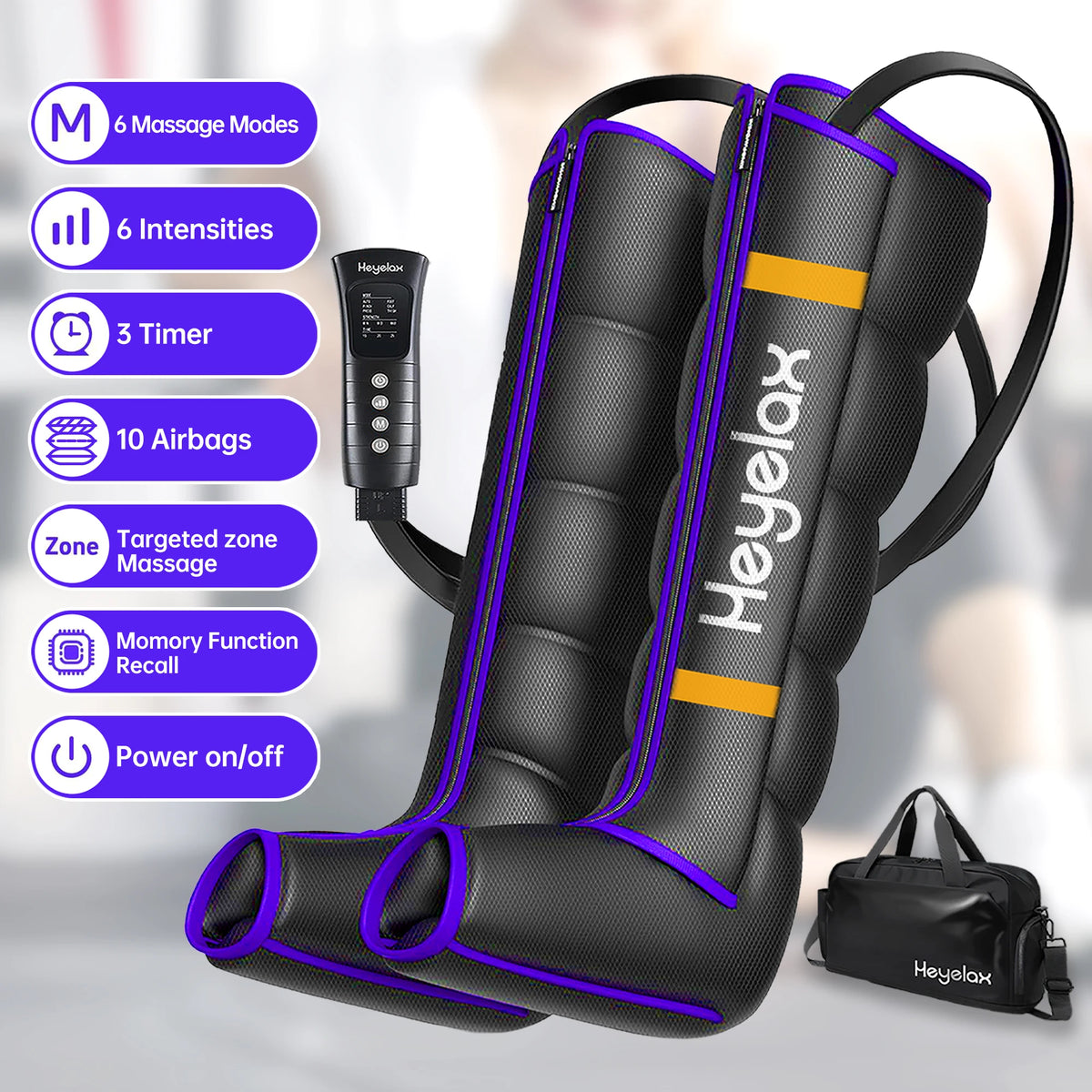Heyelax Air Compression Leg Boots For Circulation And Recovery