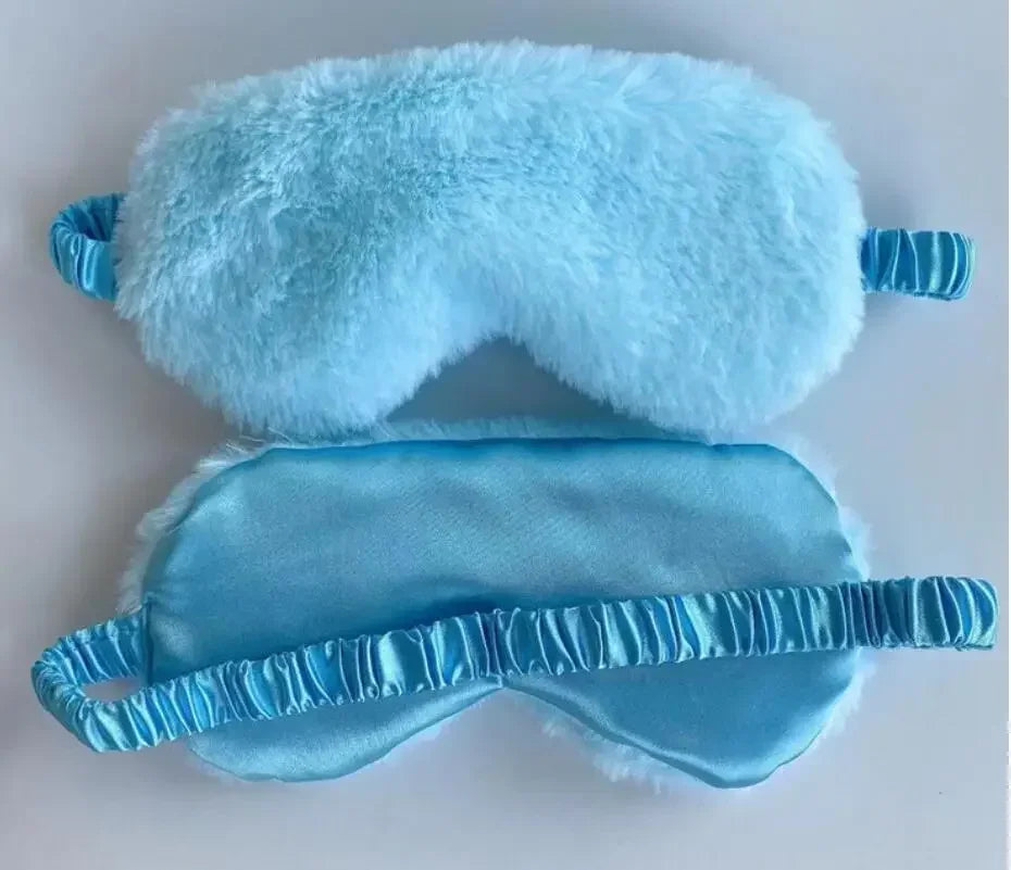 Soft Cloud Plush Eye Mask Light Blocking Sleep Aid Blindfold