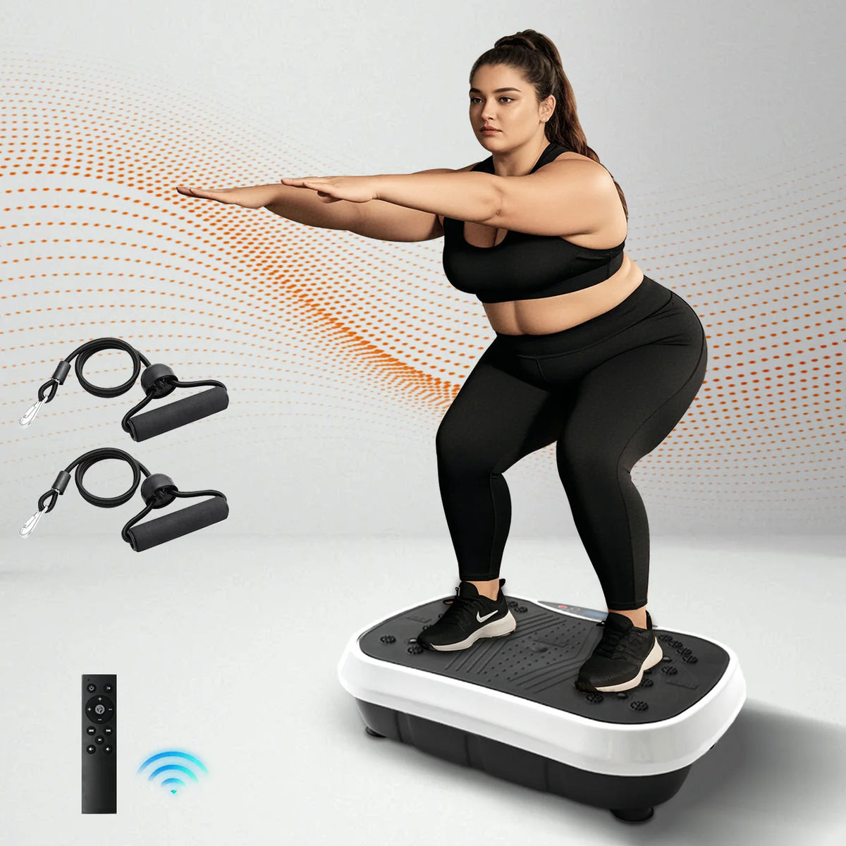 Portable Full Body Vibration Plate Exercise Machine Bluetooth Remote