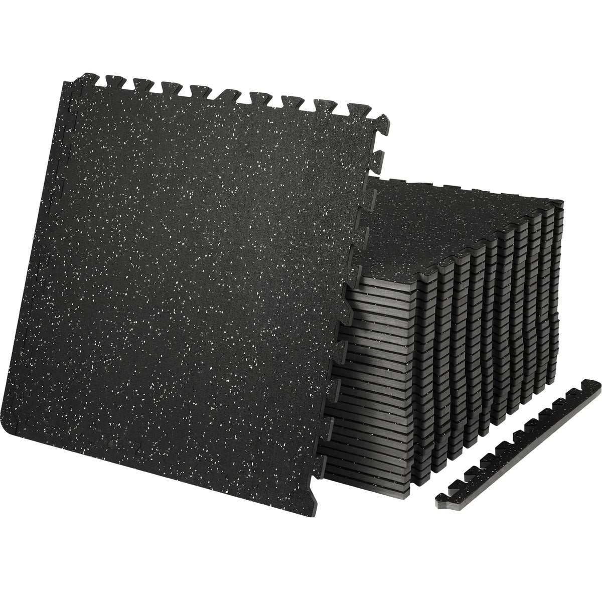 SucceBuy Interlocking Rubber Top Exercise Mats With EVA Foam Construction