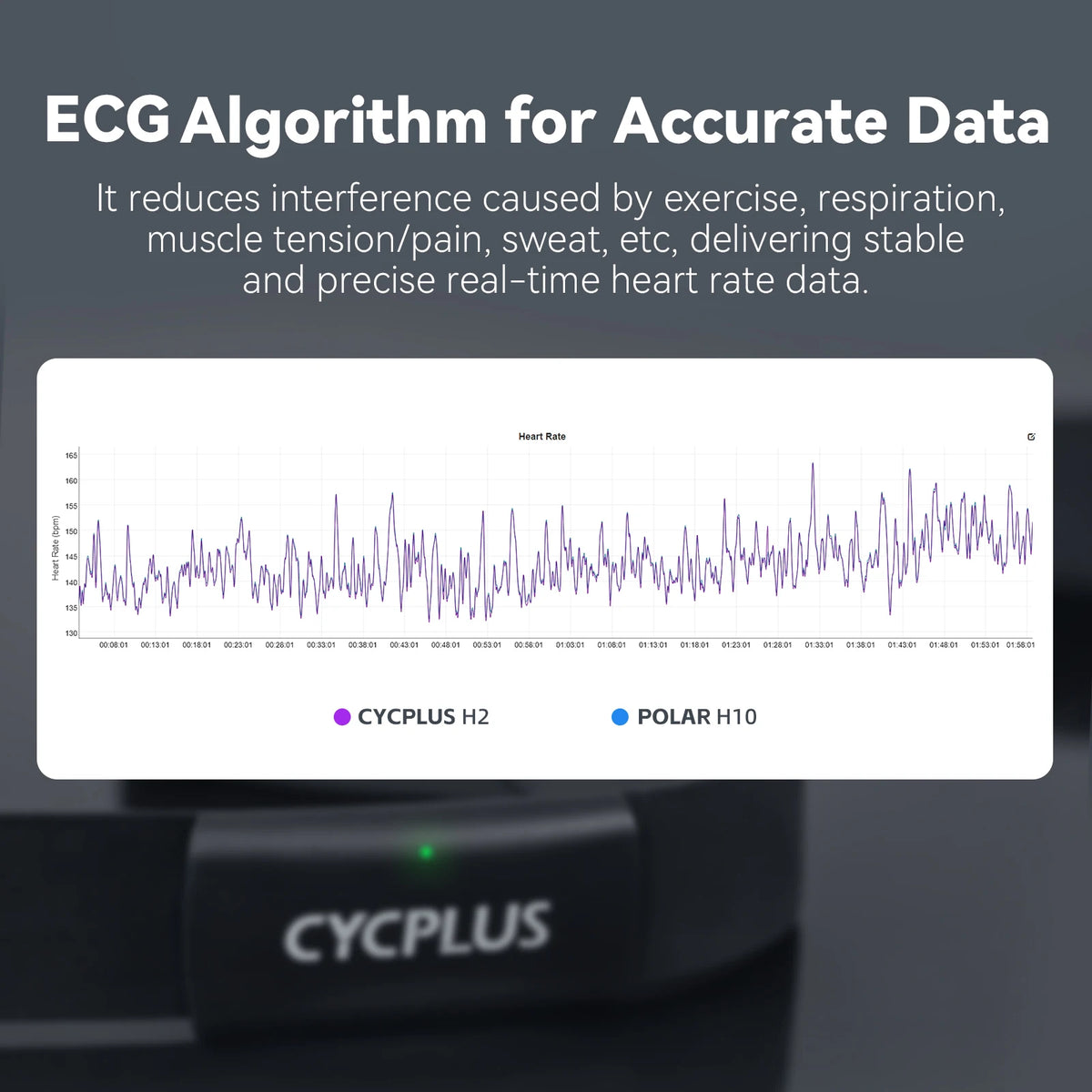 Cycplus H2 Heart Rate Monitor Chest Strap With Advanced Monitoring