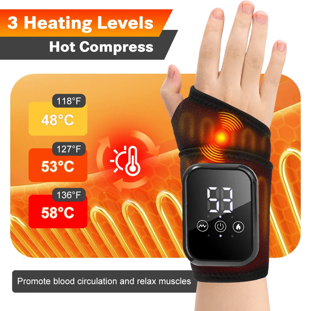 Agdoad Electric Heating Wrist Massager Brace For Pain Relief