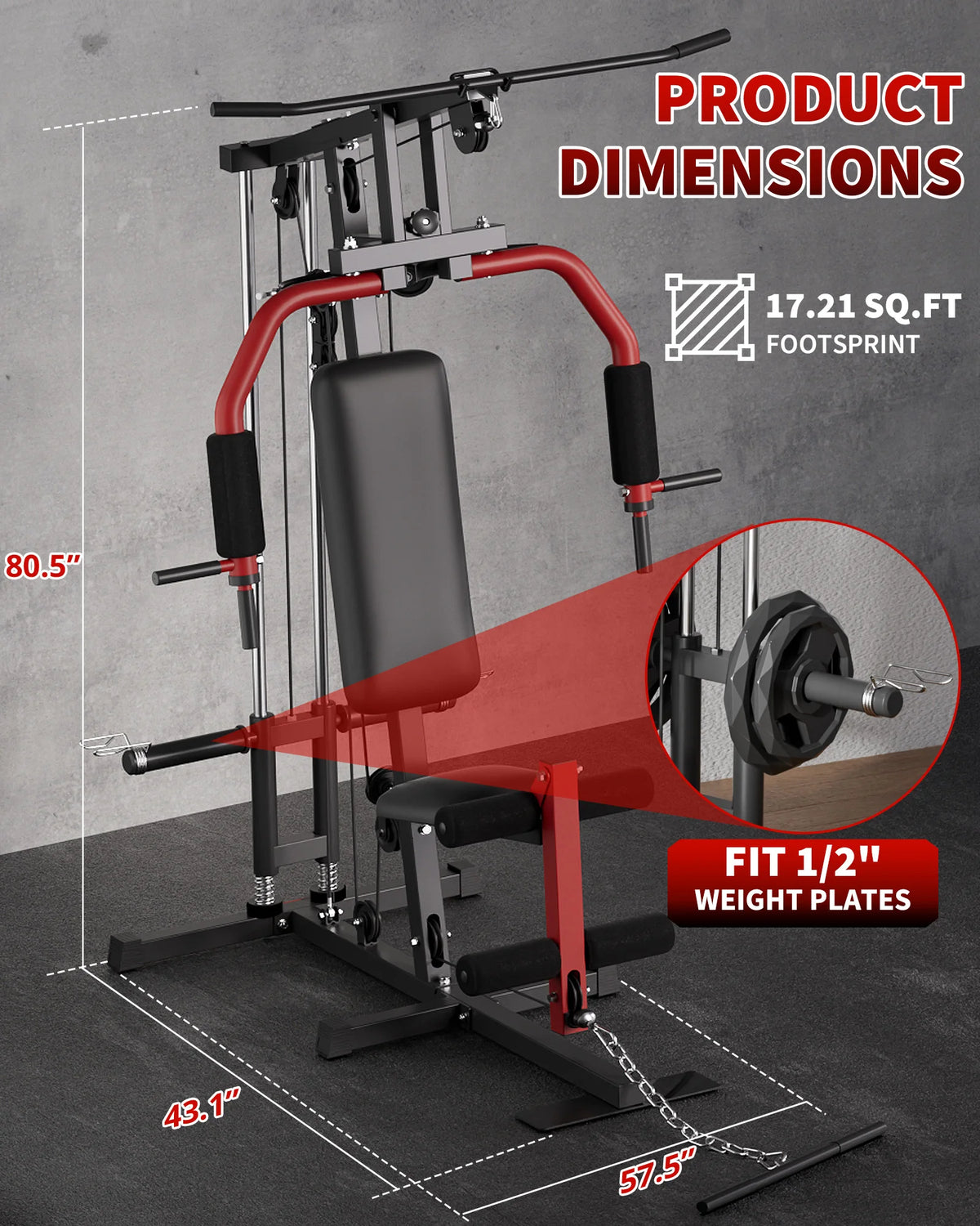 HiMiss Multifunctional Home Gym For Full Body Strength Training Exercises
