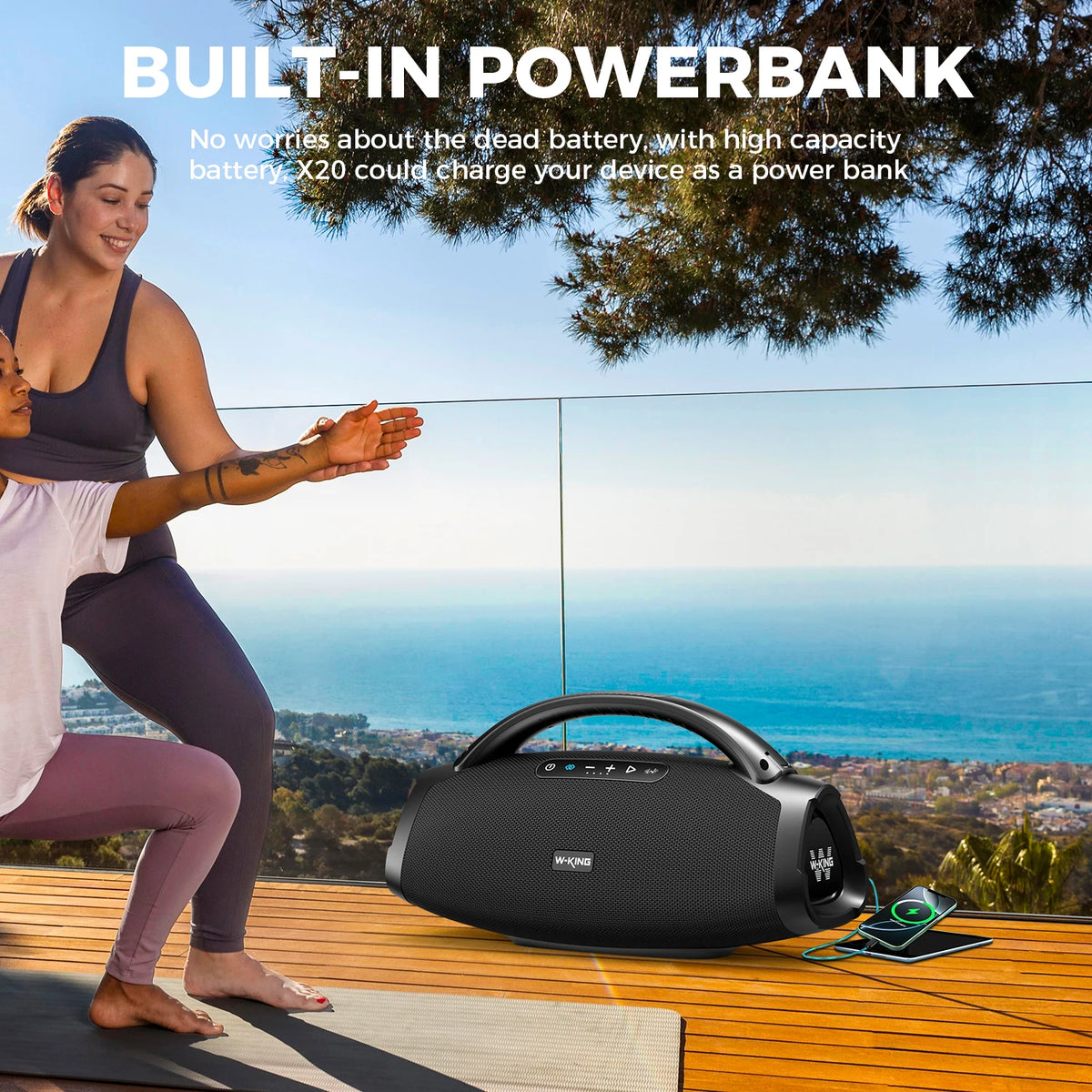 W-King X20 Portable Bluetooth Speaker 200W Waterproof Outdoor Boombox
