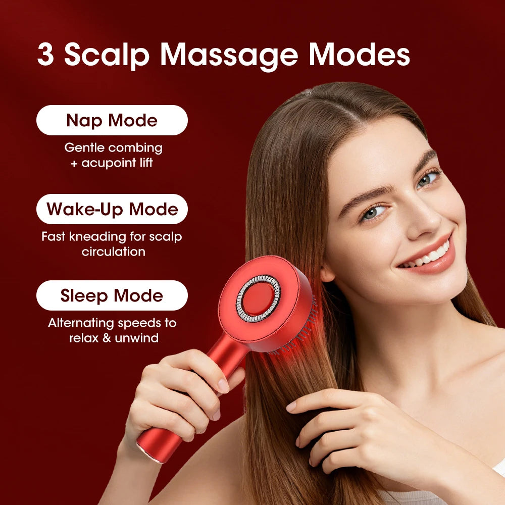 Hailicare Electric Red Light Scalp Massager Featuring Roller Balls