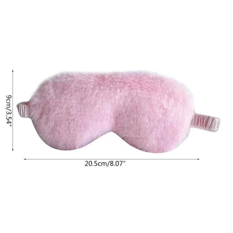 Soft Cloud Plush Eye Mask Light Blocking Sleep Aid Blindfold