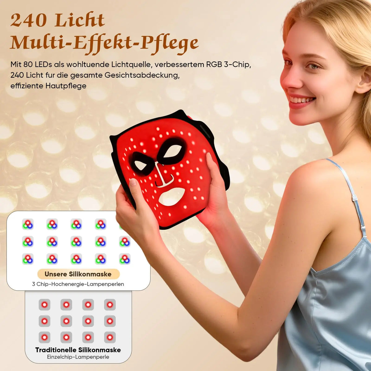 UBilli LED Facial Mask For Therapeutic Phototherapy And Skin Rejuvenation