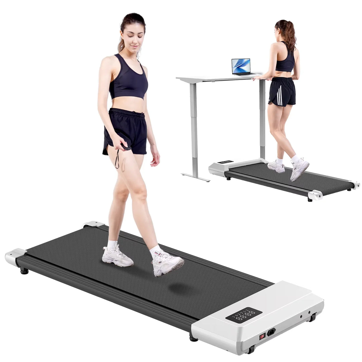 Superun Under Desk Walking Pad Treadmill With LCD Display