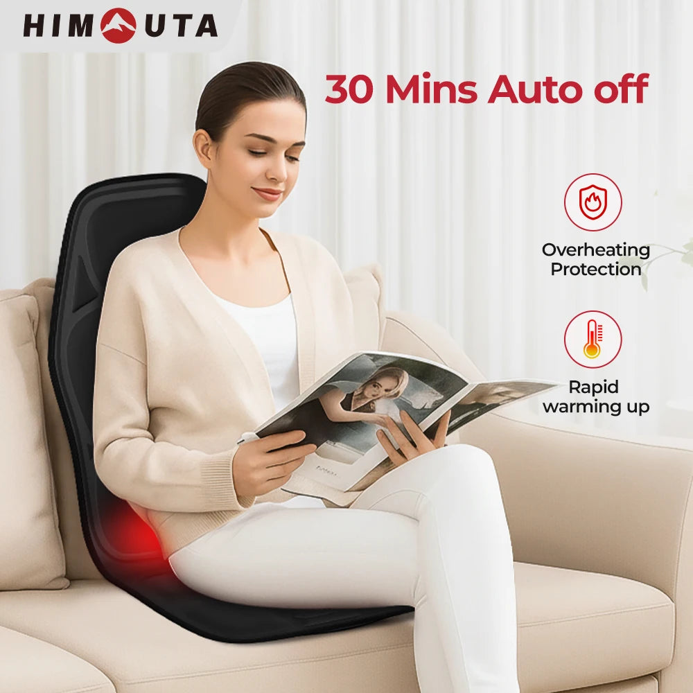 Himouta Heated Back Massager Chair Cushion For Relaxation
