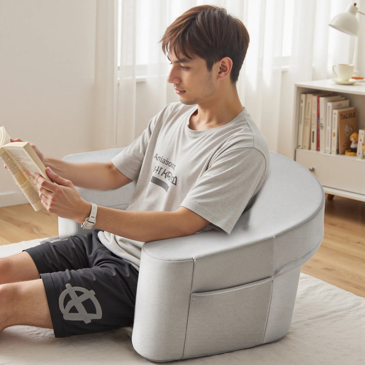 JHK Ergonomic Memory Foam Reading Pillow With Cooling Neck Support