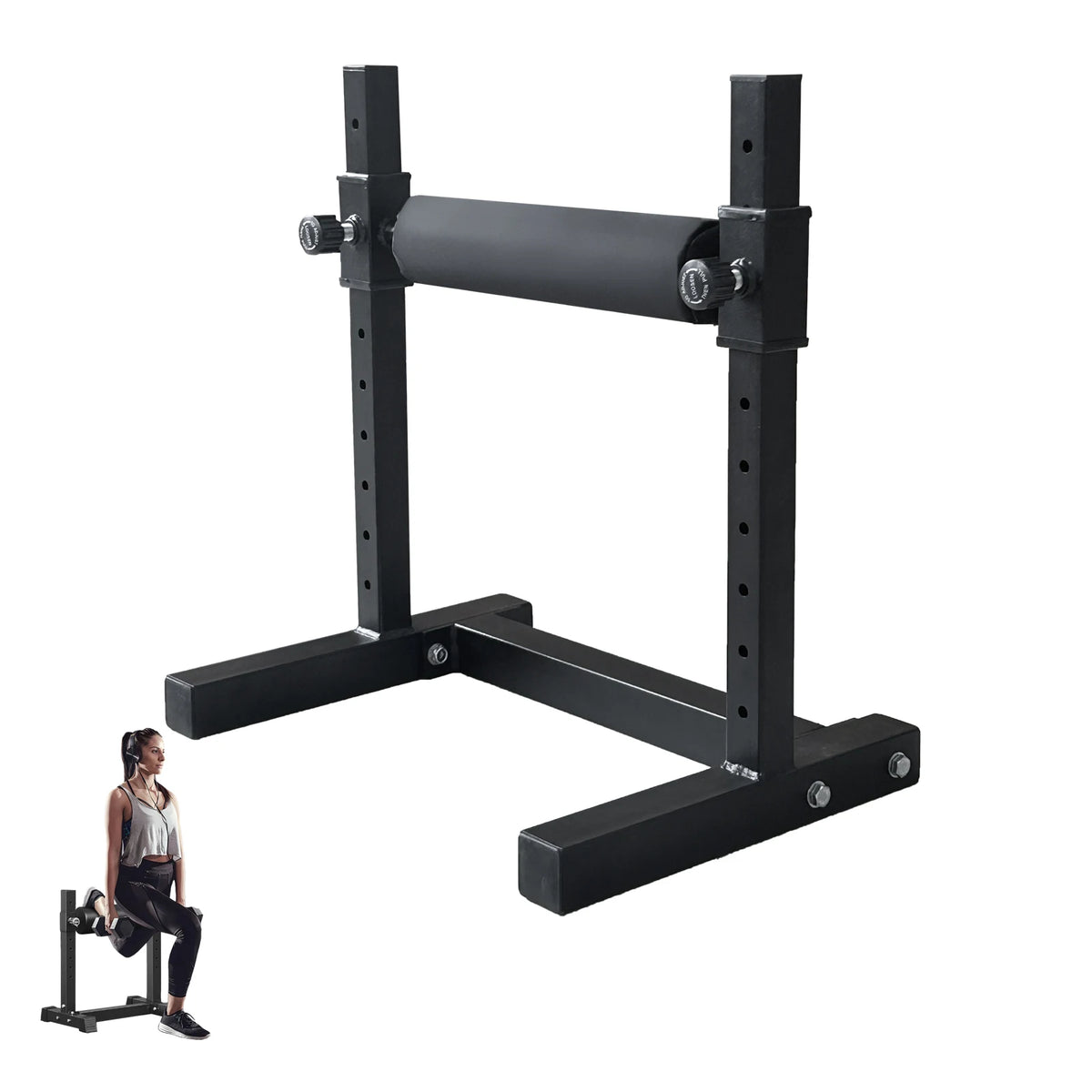 MARSAFIT Single Leg Squat Roller Stand for Home Gym Training