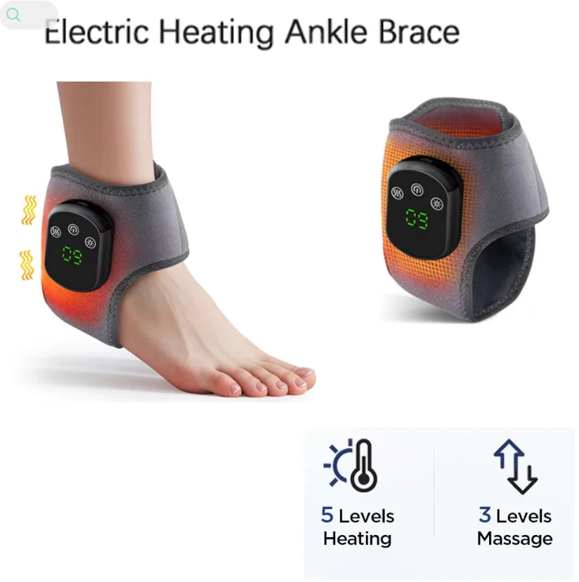 Hailicare Rechargeable Electric Heating Ankle Brace Massager For Feet