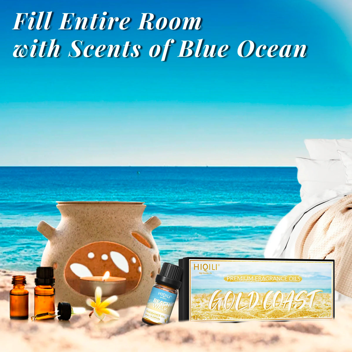 HIQILI 6 Piece Fragrance Oil Gift Set For Aromatherapy