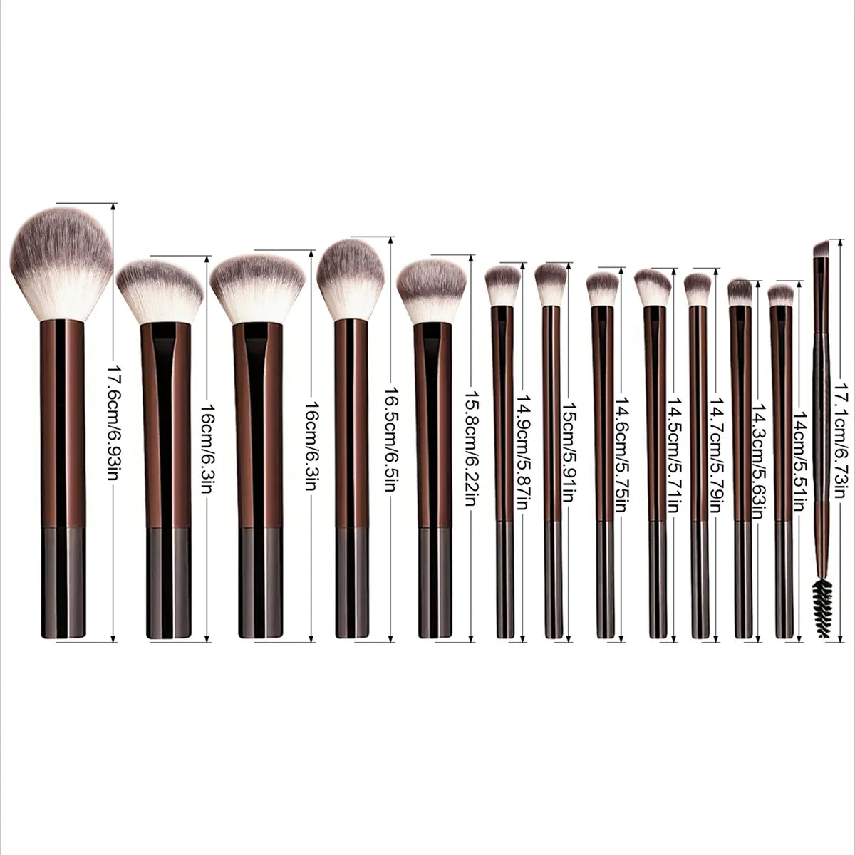 Soft Bristle Kabuki Makeup Brush Set for Face and Eyes