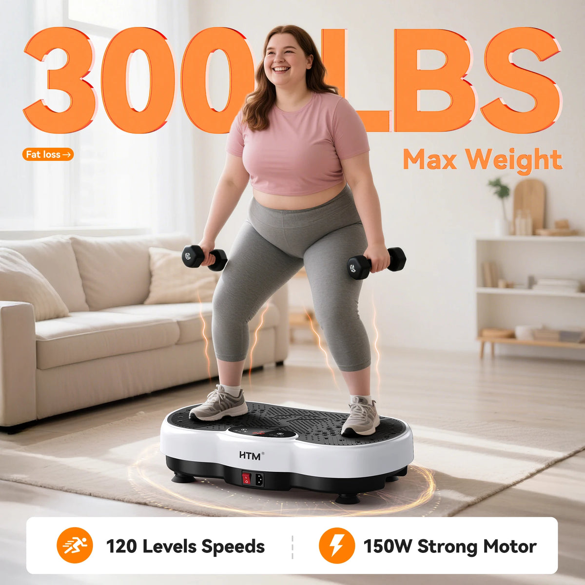 Portable Vibration Exercise Plate Machine For Full Body Fitness