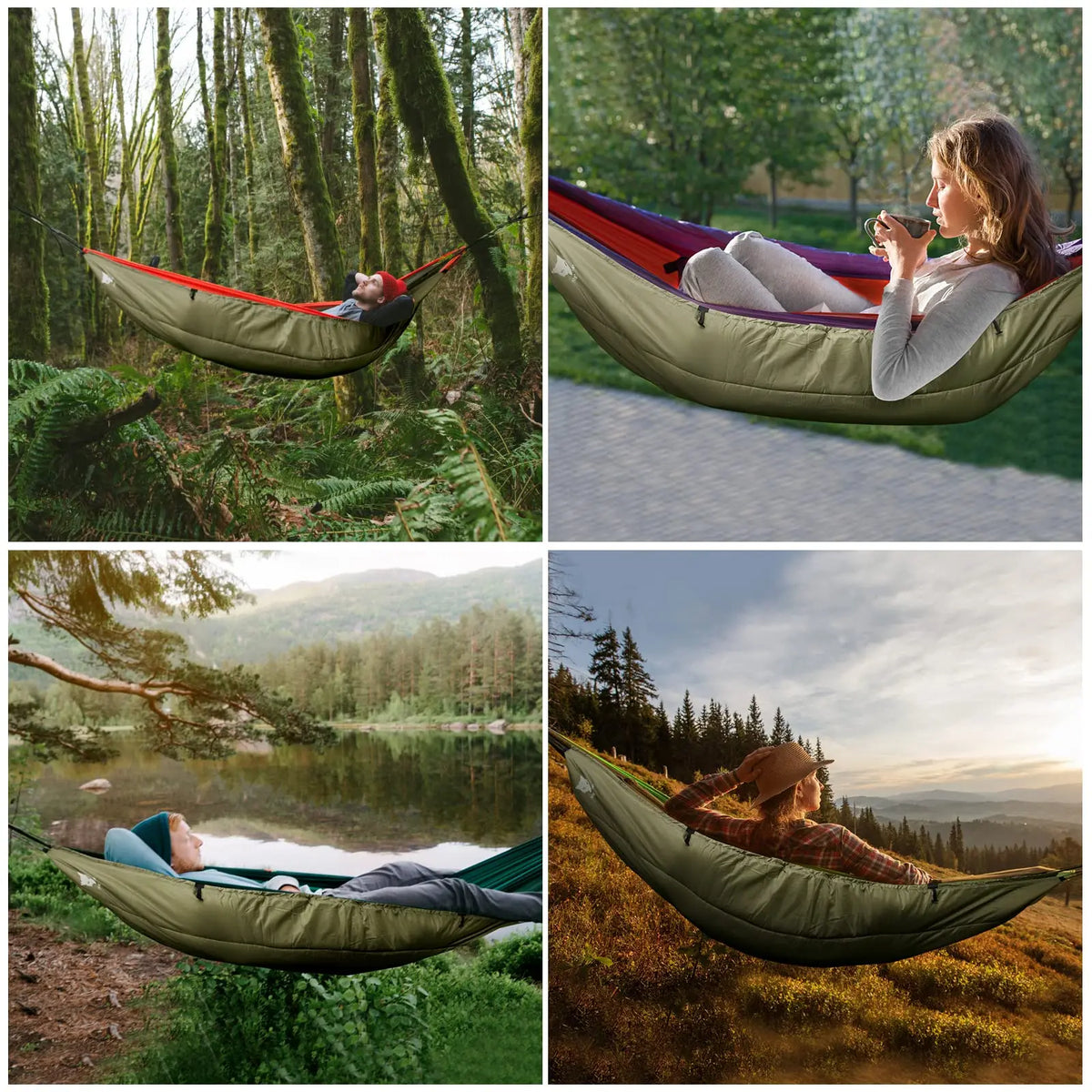 Lightweight Cotton Hammock Underquilt Insulated Sleeping Bag For Camping