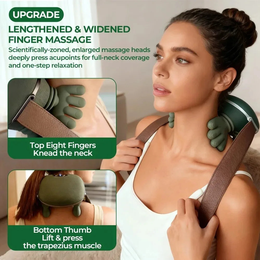 4D Kneading Wireless Neck And Shoulder Massager Device