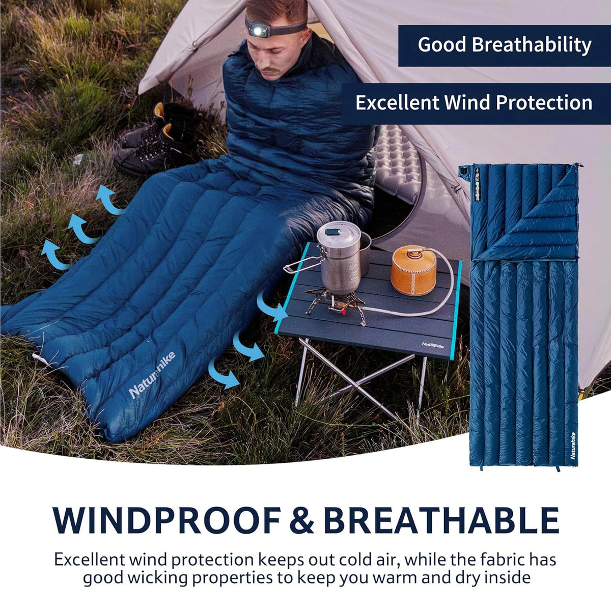 Naturehike Ultralight Duck Down Double Camping Sleeping Bag