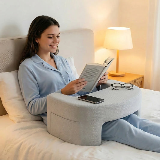 JHK Ergonomic Memory Foam Reading Pillow With Cooling Neck Support