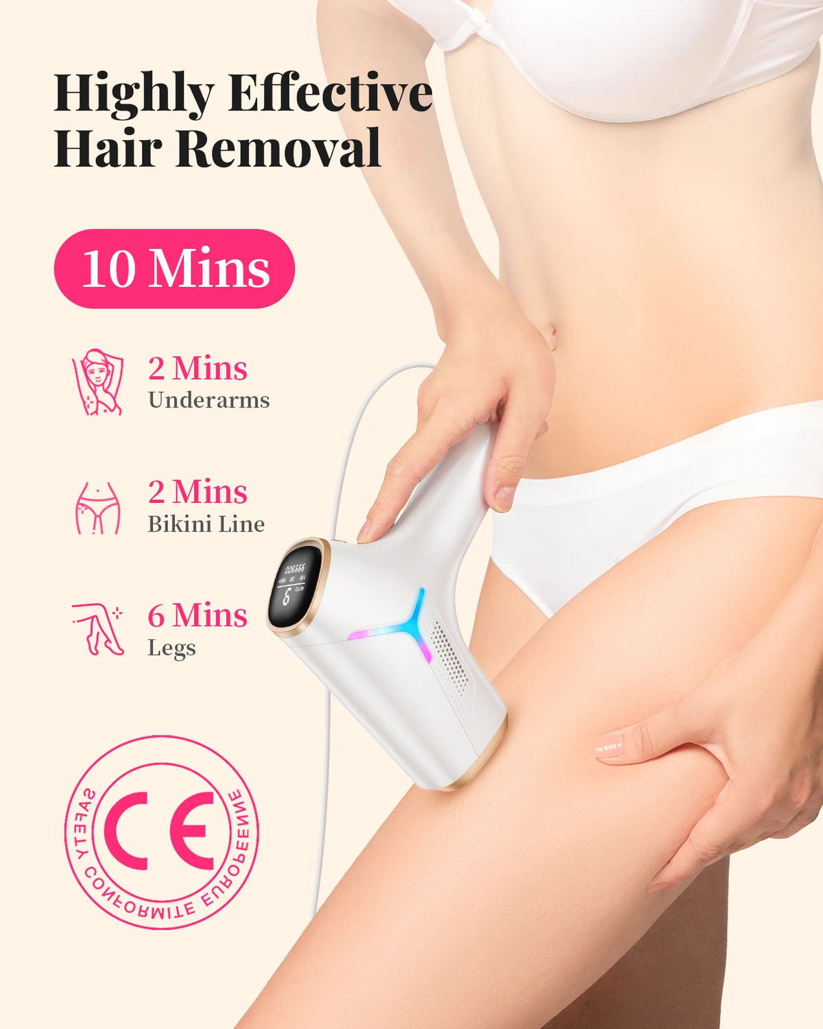 Totmizby Ipl Hair Removal Epilator With 990000 Flashes