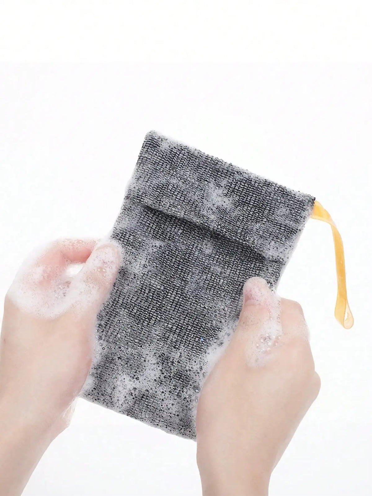 Mesh Exfoliating Soap Saver Bags With Hanging Cord For Shower
