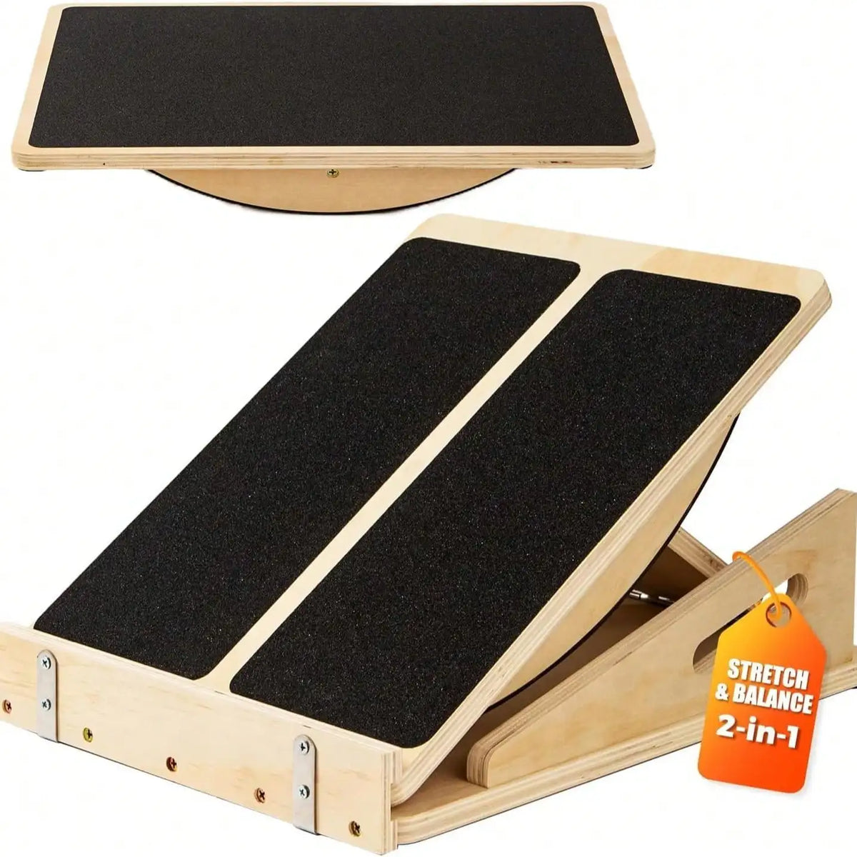 Durable Adjustable Wooden Balance And Calf Stretch Board