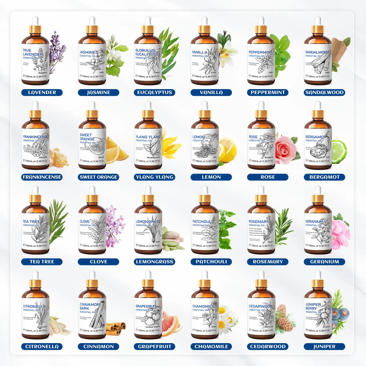 Hiqili Natural Essential Oils for Aromatherapy and Diffusers