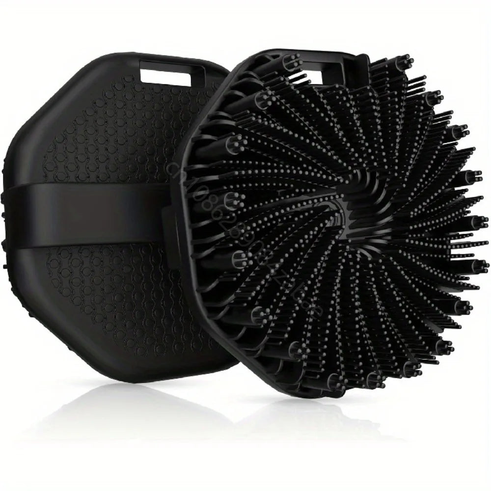 Soft Silicone Back Brush With Handle Exfoliating Body Cleanser
