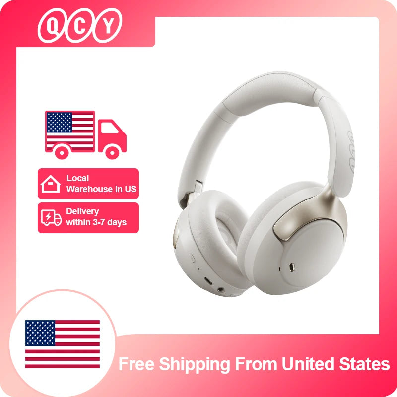 QCY H3 Pro Bluetooth Headphones 50dB Active Noise Cancellation