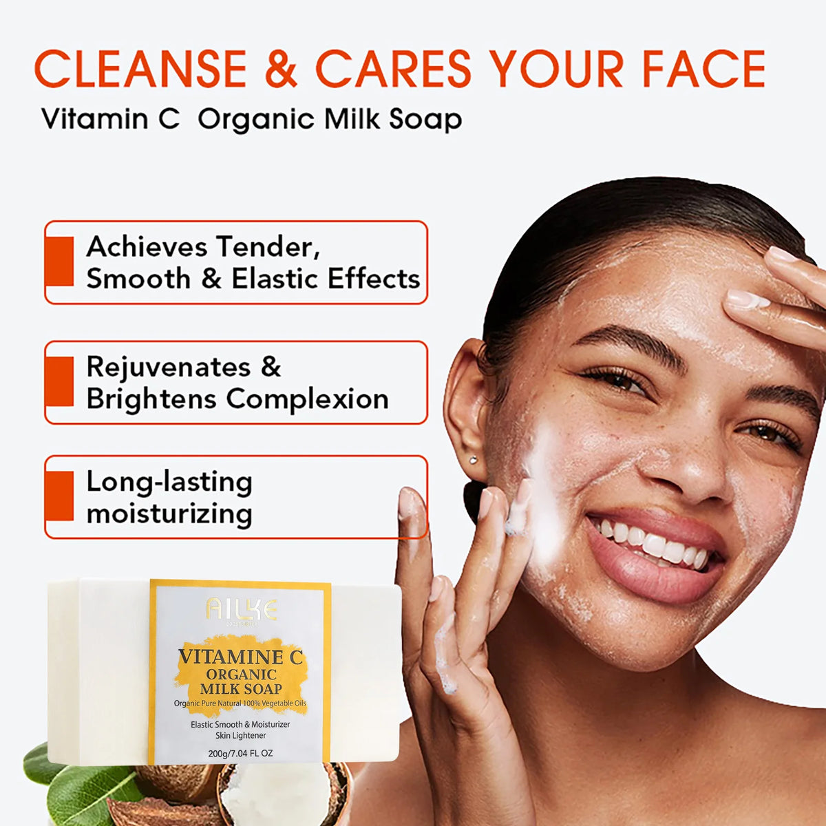 Kyliefit Organic Milk Facial Soap With Vitamin C Radiance