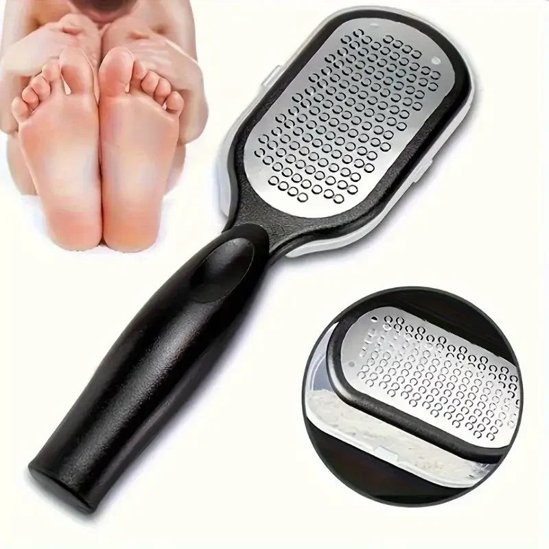 Stainless Steel Foot File With Ergonomic Coarse And Fine Grit