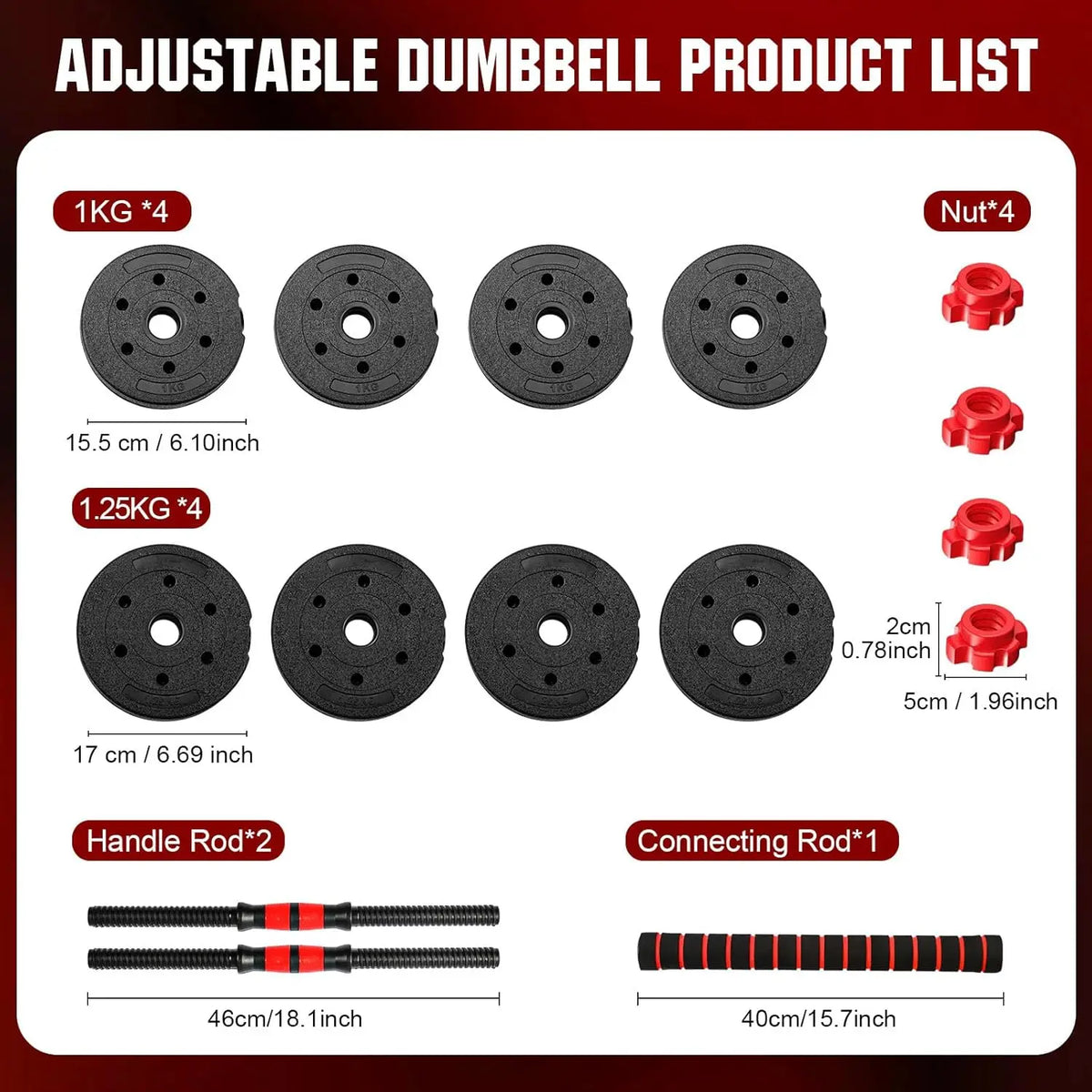 Adjustable Dumbbell And Barbell Set For Home Strength Training