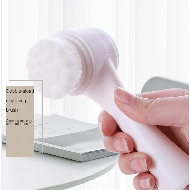CZSAE Double Sided Silicone Facial Cleansing Exfoliating Brush