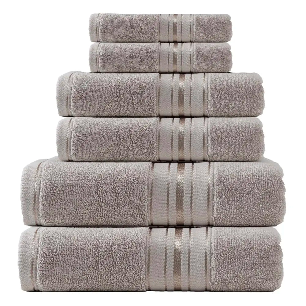 Luxury Six Piece Cotton Towel Set For Bathroom Use