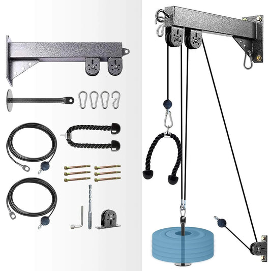 Marsafit Wall Mounted Cable Pulley System Home Gym Strength Training